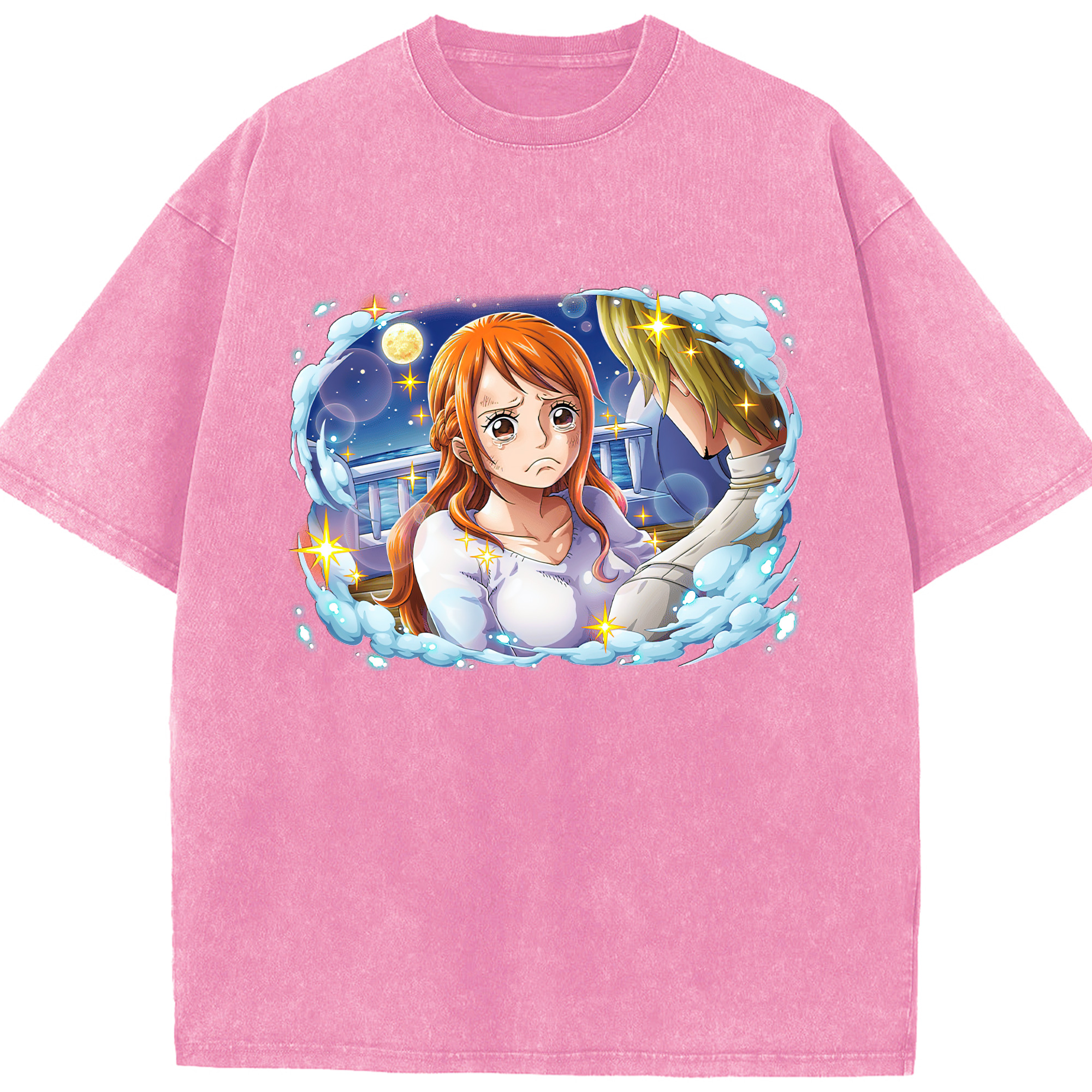 ワンピース ナミ ONE PIECE Nami 綿100% ヴィンテージ風 半袖Tシャツ（フロントプリント）